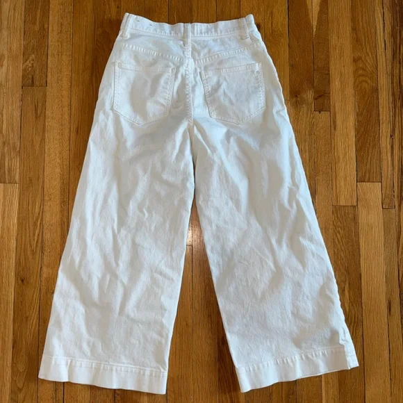 MADEWELL Wide Leg Cropped Jean White Size 24 - Picture 3 of 5